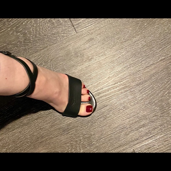 BCBGMAXAZRIA Black Wedge Sandals - Picture 2 of 7